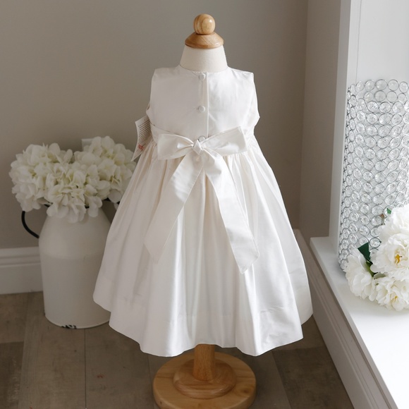 Strasburg Dress Ivory Silk Size 24 Months Flower Girl Special Occasion NWT - Picture 2 of 5